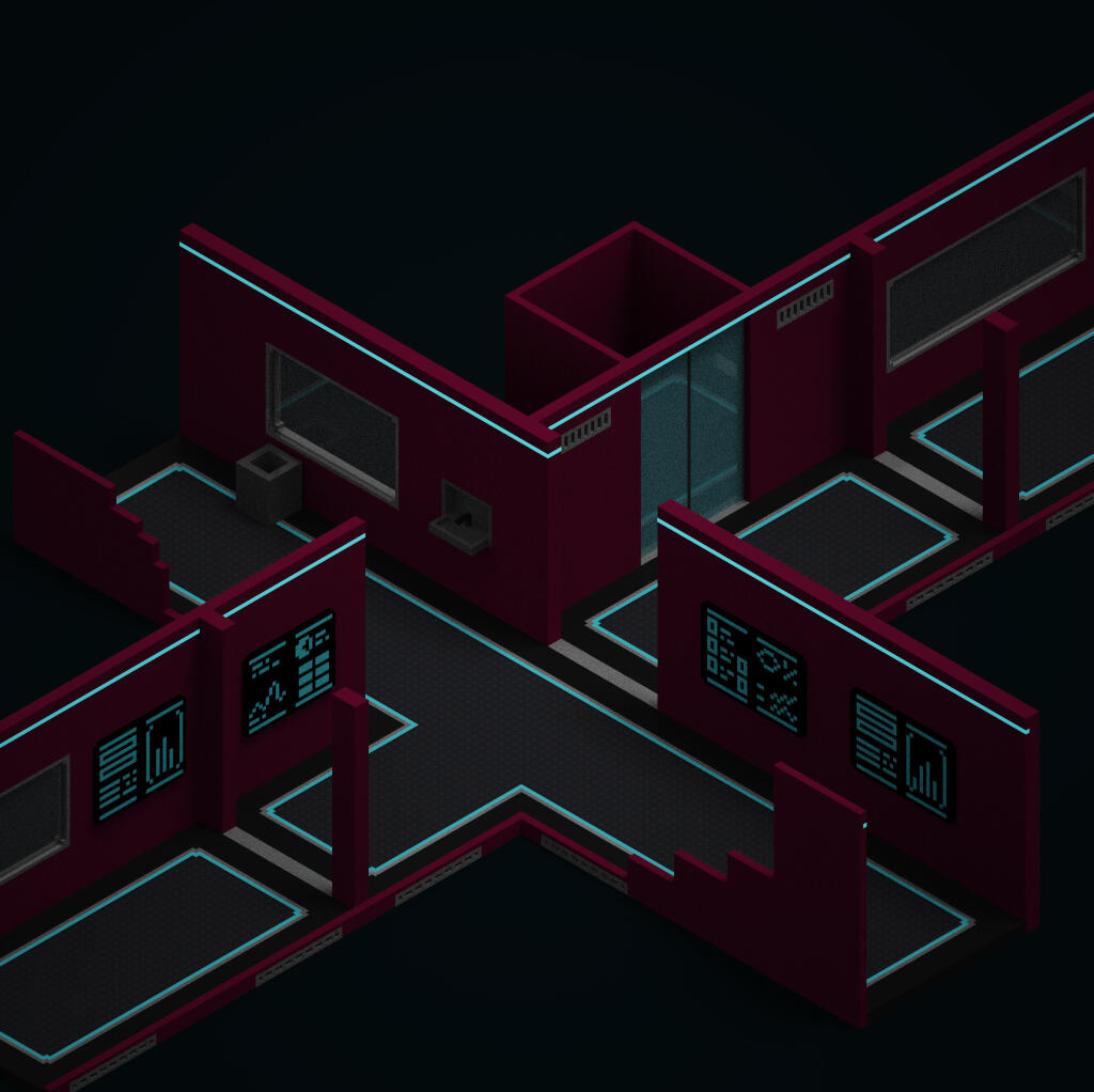 Commission: Ship&#39;s hallway + Assets